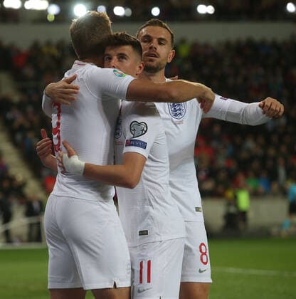 Fußball, EM Quali, Tschechien - England Czech Republic v England UEFA EURO, EM, Europameisterschaft,Fussball 2020 Qualifiers Harry Kane of England celebrates scoring his sides 1st goal from the penalty spot during the UEFA Euro 2020 Qualifiers match at Sinobo Stadium, Prague Content Not Available For UK Newspapers Copyright: xPaulxChestertonx FIL-13738-0051
