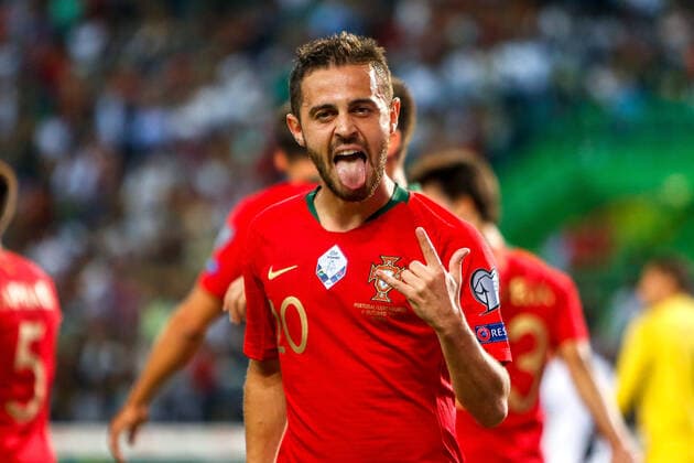 Bilder des Jahres 2019, Sport 10 Oktober Sport Themen der Woche KW41 Sport Bilder des Tages Fußball, EM Quali, Portugal - Luxemburg 11.10.2019 Uefa Qualifiers 2020 Portugal - Luxemburg v.l., Portugal s Bernardo Silva (Portugal),Torjubel, Goal celebration, celebrate the goal Foto: Joaquim Ferreira *** 11 10 2019 Uefa Qualifiers 2020 Portugal Luxembourg v l , Portugal s Bernardo Silva Portugal ,Torjubel, Goal celebration, celebrate the goal Photo Joaquim Ferreira Copyright: JoaquimxFerreira