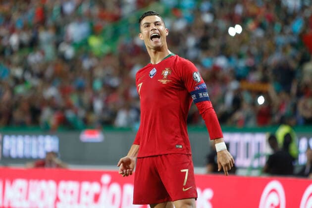 11.10.2019 Uefa Qualifiers 2020 Portugal - Luxemburg v.l., Portugal s Cristiano Ronaldo (Portugal), Torjubel, Goal celebration, celebrate the goal Foto: Joaquim Ferreira Copyright: JoaquimxFerreira