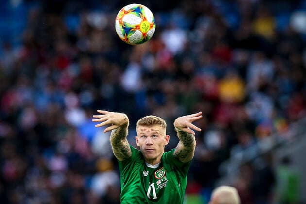 Bilder des Jahres 2019, Sport 10 Oktober Sport Themen der Woche KW41 Sport Bilder des Tages UEFA EURO, EM, Europameisterschaft,Fussball 2020 Qualifying Round Group D, Boris Paichadze Arena, Tbilisi, Georgia 12 10 2019 Georgia vs Republic of Ireland Ireland s James McClean James McClean 12 10 2019  Copyright: x©INPHO TommyxDicksonx 20191012TD4553