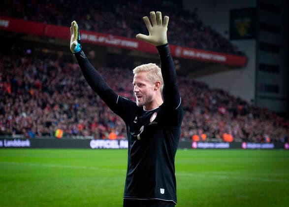 Danmarks Kasper Schmeichel efter EM-kvalifikationskampen mellem Danmark - Schweiz i Parken loerdag den 12. oktober 2019.. , Copenhagen Denmark