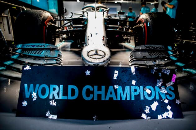 Motorsports: FIA Formula One World Championship, WM, Weltmeisterschaft 2019, Grand Prix of Japan, Mercedes AMG Petronas Motorsport Team celebrates the win of Constructors Championship 2019 Suzuka Japan