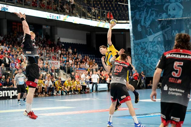 13.10.2019 Handball, 1. Bundesliga: HC Erlangen - Rhein-Neckar Loewen 9. Spieltag, Saison 2019 20 - Handball, 1 Bundesliga HC Erlangen - Rhein-Neckar Loewen, 9 Matchday on 13 10 2019, Season 2019 20 Foto: Schumacher - - Copyright: HMBxMedia BorisxSchumacher
