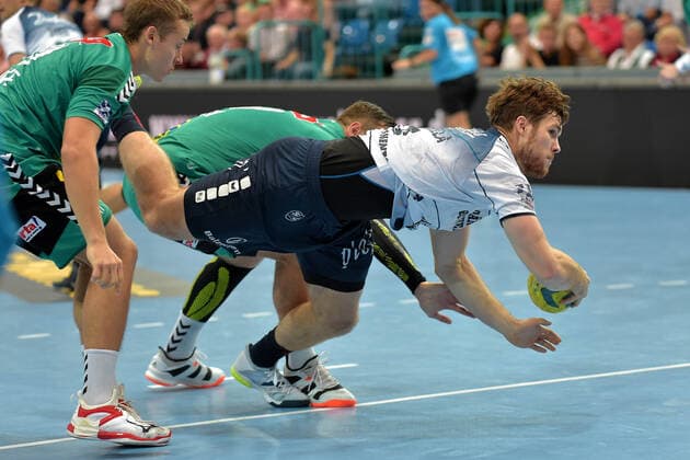 13-09-2019 pmk NB168450 Handball Herren Bundesliga Saison 2019 2020 GWD Minden - SG Flensburg-Handewitt Johannes GOLLA (04) Flensburg