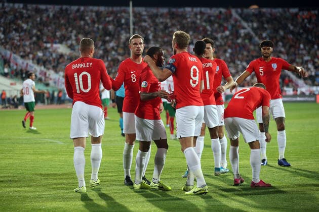 Bulgaria v England UEFA EURO, EM, Europameisterschaft,Fussball 2020 Qualifiers Ross Barkley of England celebrates scoring his sides 2nd goal during the UEFA Euro 2020 Qualifiers match at Vasil Levski National Stadium, Sofia Content Not Available For UK Newspapers Copyright: xPaulxChestertonx FIL-13742-0050
