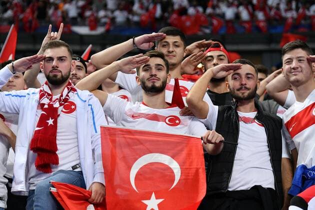 FRANCE TURKEY EURO 2020 Turkish fans en masse during the France-Turkey match, on October 14, 2019, at the Stade de France for the Euro 2020 qualifications.  JulienxMattiax xLexPictorium LePictorium_0216493