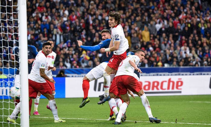 But de Olivier Giroud ( 9 - France ) FOOTBALL : France vs Turquie - Saint Denis - 14 10 2019 FedericoPestellini Panoramic 