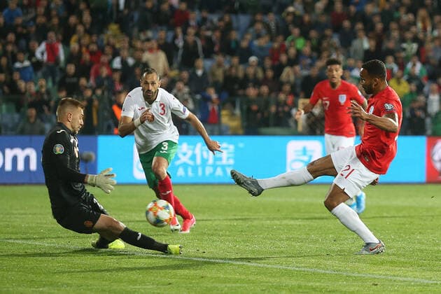 Bulgaria v England UEFA EURO, EM, Europameisterschaft,Fussball 2020 Qualifiers Callum Wilson of England goes close to making it 7 during the UEFA Euro 2020 Qualifiers match at Vasil Levski National Stadium, Sofia Content Not Available For UK Newspapers Copyright: xPaulxChestertonx FIL-13742-0125