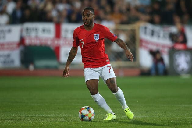 Bulgaria v England UEFA EURO, EM, Europameisterschaft,Fussball 2020 Qualifiers Raheem Sterling of England in action during the UEFA Euro 2020 Qualifiers match at Vasil Levski National Stadium, Sofia Content Not Available For UK Newspapers Copyright: xPaulxChestertonx FIL-13742-0197