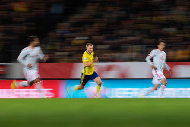 191015 Sebastian Larsson of Sweden during the UEFA EURO, EM, Europameisterschaft,Fussball Qualifier, EM, Europameisterschaft football match between Sweden and Spain on October 15, 2019 in Stockholm. Photo: Joel Marklund BILDBYRAN kod JM 88054 BBENG fotboll football fotball soccer UEFA Euro Qualifier EM-kval emkvalifisering em-kvalik landskamp Sverige Sverige A Sweden Spanien Spain Copyright: JOELxMARKLUND BB191015JM123