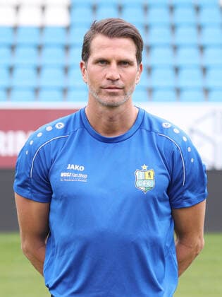 Teampraesentation Chemnitz Fussball 3.Liga Trainer Patrick Glöckner Gloeckner; Chemnitzer FC; 3.Liga, Porträttermin 2019 2020 , Chemnitz, 16.10.2019, Stadion Chemnitz, Fussball ,