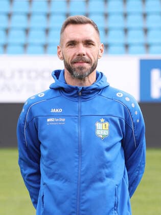 Teampraesentation Chemnitz Fussball 3.Liga Co- Trainer Christian Tiffert; Chemnitzer FC; 3.Liga, Porträttermin 2019 2020 , Chemnitz, 16.10.2019, Stadion Chemnitz, Fussball ,