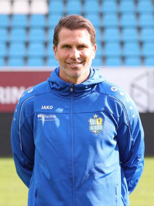 Teampraesentation Chemnitz Fussball 3.Liga Trainer Patrick Glöckner Gloeckner; Chemnitzer FC; 3.Liga, Porträttermin 2019 2020 , Chemnitz, 16.10.2019, Stadion Chemnitz, Fussball ,
