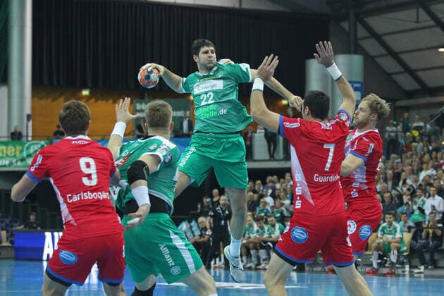 SC DHfK Leipzig vs. TBV Lemgo Lippe, Liqui Moly HBL, 17.10.19 Handball, 1. Bundesliga, Saison 2019 2020, 10. Spieltag: SC DHfK Leipzig vs. TBV Lemgo Lippe am 17.10.19 in der Arena Leipzig. Im Bild: Marko MAMIC ( 22, SC DHfK Leipzig) Copyright: xBEAUTIFULxSPORTS JanxKaeferx