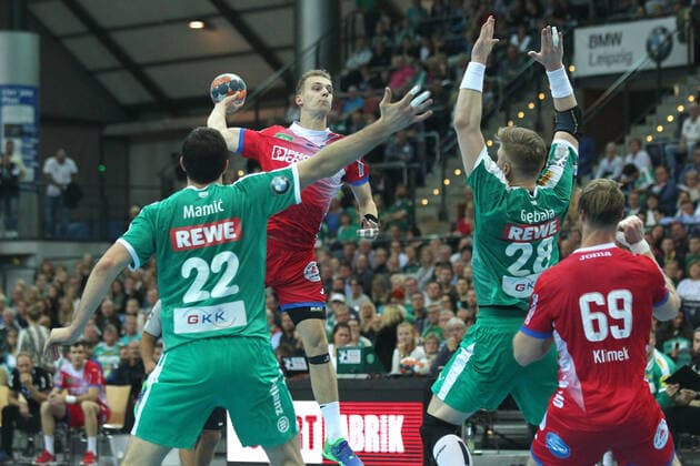 SC DHfK Leipzig vs. TBV Lemgo Lippe, Liqui Moly HBL, 17.10.19 Handball, 1. Bundesliga, Saison 2019 2020, 10. Spieltag: SC DHfK Leipzig vs. TBV Lemgo Lippe am 17.10.19 in der Arena Leipzig. Im Bild: Fynn HANGSTEIN ( 40, TBV Lemgo) Copyright: xBEAUTIFULxSPORTS JanxKaeferx