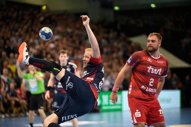 Jim Gottfridsson (SG Flensburg-Handewitt), Handball-Bundesliga, Männer, 10. Spieltag, SG Flensburg-Handewitt vs Eulen Ludwigshafen, 17.10.19 Flensburg Flens-Arena Schleswig-Holstein Germany