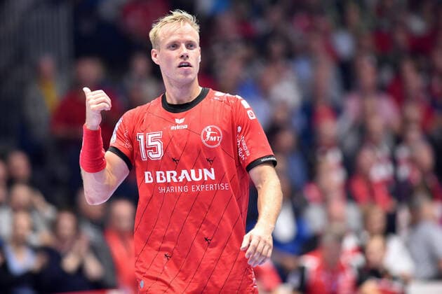 Lasse Mikkelsen (MT Melsungen) gibt Anweisungen , GER, MT Melsungen - HC Erlangen, Handball, 1. Bundesliga Maenner, 17.10.2019, GER, MT Melsungen - HC Erlangen, Handball, 1. Liga Maenner, 17.10.2019 Kassel Copyright: xEIBNER RolandxSippelx EP_RSL