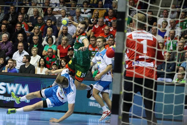 Christian O Sullivan (SC Magdeburg) - Handball Bundesliga Saison 2019-2020 SC Magdeburg vs. TVB 1898 Stuttgart in der GETEC Arena in Magdeburg - Aktion,Handball,MannMänner,Deutschland,17.10.2019