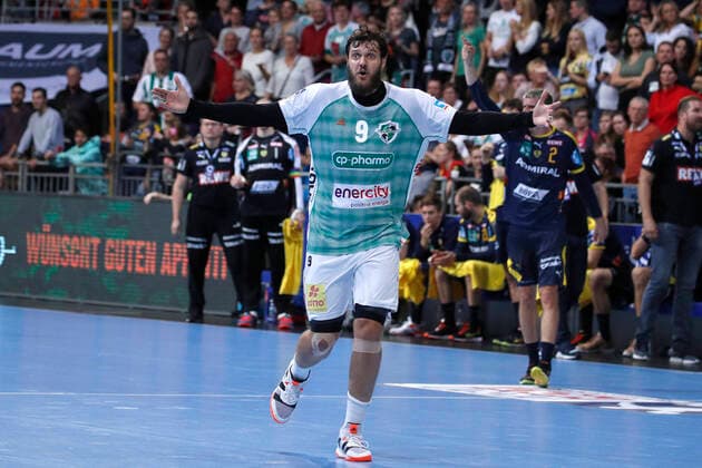 17.10.2019, TUI Arena, Hannover, Ligaspiel, 1. Bundesliga, TSV Hannover-Burgdorf vs Rhein-Neckar Loewen, im Bild Mait Patrail (9, Han.-Burgdorf) jubelt TSV Hannover-Burgdorf vs Rhein-Neckar Loewen
