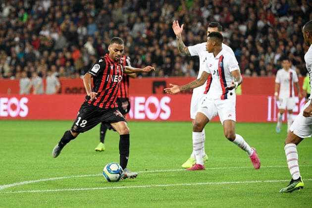 18 ALEXIS CLAUDE MAURICE (NICE) FOOTBALL : Nice vs Paris SG - Ligue 1 Conforama - 18 10 2019 FEP Panoramic 