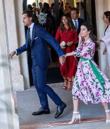 Spanish tennis player Feliciano Lopez (L) and his wife Sandra Gago (R) leave a hotel in Pollenca, Mallorca, Balearic Islands, Spain, 19 October 2019, to attend Spanish tennis player Rafael Nada s wedding. Nadal will marry long-tim partner Maria Francisca Perello Xisca on a private ceremony held at the Pollenca Bay in Mallorca. Guests arrive for Rafa Nadal and Xisca s weeding !ACHTUNG: NUR REDAKTIONELLE NUTZUNG!  Copyright: xCatixCladerax GRAF3219 94217661st