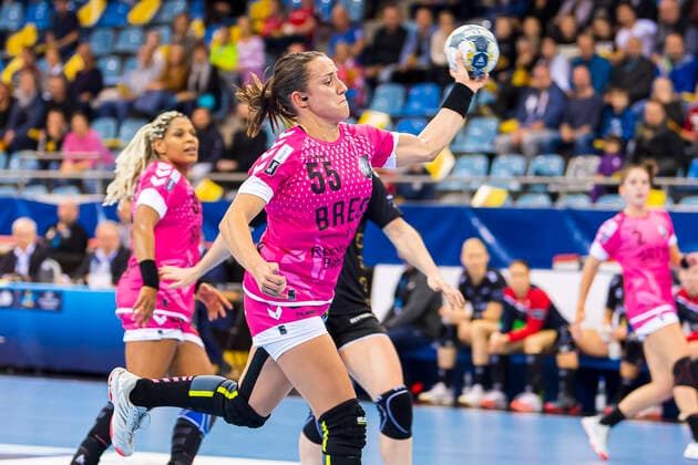 Ludwigsburg, Deutschland 19. Oktober 2019: CL - 19 20 - SG BBM Bietigheim vs. Brest Bretagne Handball Pauline Coatanea (Brest Bretagne) Bietigheim-Bissingen Egetrans Arena Baden-Württemberg Deutschland