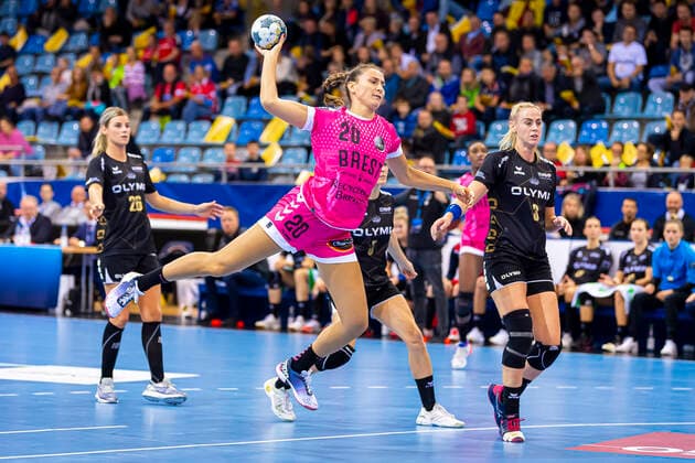 Ludwigsburg, Deutschland 19. Oktober 2019: CL - 19 20 - SG BBM Bietigheim vs. Brest Bretagne Handball Sladana Pop-Lazic (Brest Bretagne) Bietigheim-Bissingen Egetrans Arena Baden-Württemberg Deutschland