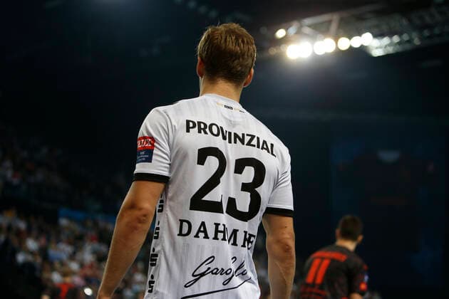Handball, CL, Montpellier HB - THW Kiel Rune Dahmke GER Left Wing HANDBALL : Montpellier vs Kiel - Ligue des Champions - 19 10 2019 GuillaumeBresson Panoramic 