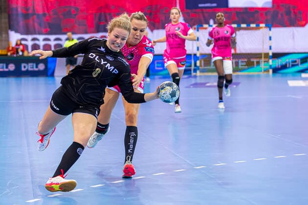 Ludwigsburg, Deutschland 19. Oktober 2019: CL - 19 20 - SG BBM Bietigheim vs. Brest Bretagne Handball Amelie Berger (Bietigheim) Bietigheim-Bissingen Egetrans Arena Baden-Württemberg Deutschland