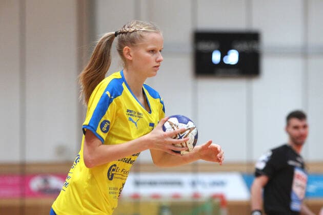 Handball, 2. HBF, HC Leipzig vs. Werder Bremen, 20.10.19 Handball, 2. Bundesliga Frauen, HBF, Saison 2019 2020, 6. Spieltag: HC Leipzig vs. SV Werder Bremen am 20.10.19 in der Sporthalle Bruederstrasse Leipzig. Im Bild: Julia WEISE (7, HC Leipzig) Copyright: xBEAUTIFULxSPORTS JanxKaeferx