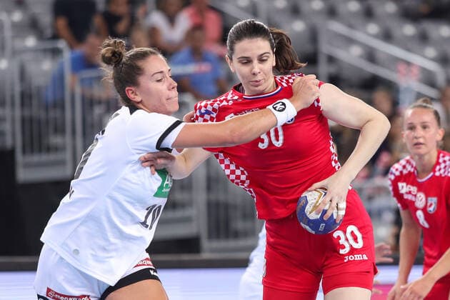 Friendly match between Croatia and Germany at the Zagreb Arena 23.10.2019., Croatia, Zagreb - Friendly handball match between Croatia and Germany at the Zagreb Arena. Ivana Dezic, Emily Bolk  LukaxStanzl PIXSELL