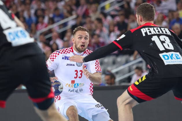 Friendly match between Croatia and Germany at the Zagreb Arena 23.10.2019., Croatia, Zagreb - Friendly handball match between Croatia and Germany at the Zagreb Arena. Luka Cindric.  LukaxStanzl PIXSELL