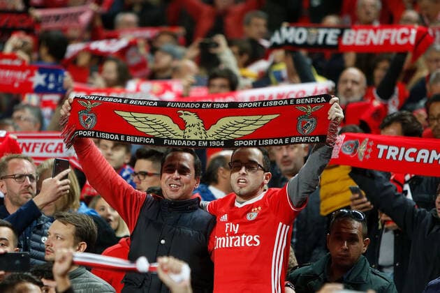 Fans of SL Benfica looks on prior to the UEFA Champions League Group G football match SL Benfica against Olympique Lyonnais at the Luz Stadium on October 23, 2019 in Lisbon, Portugal. Copyright: ValterxGouveia
