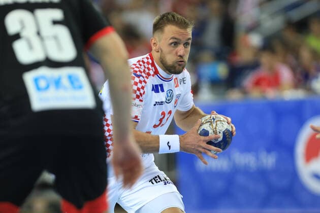 Zagreb, 23.10.2019. - Friendly handball match between Croatia and Germany at the Zagreb Arena. Croatia (white) - Germany (black) 25:26 Luka CINDRIC (33) 