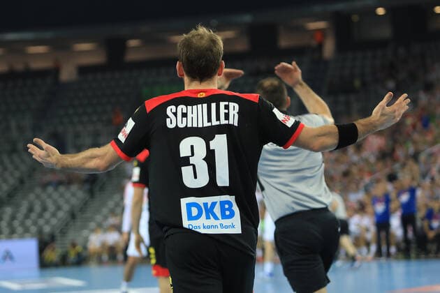 Zagreb, 23.10.2019. - Friendly handball match between Croatia and Germany at the Zagreb Arena. Croatia (white) - Germany (black) 25:26 MARCEL SCHILLER (31) 