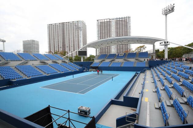 Court No. 1 at the Ariake Tennis Park venue for tennis at the Tokyo 2020 Olympic Games, Olympische Spiele, Olympia, OS on October 16, 2019 during a press venue tour in Tokyo, Japan. Noxthirdxpartyxsales  (115013806)