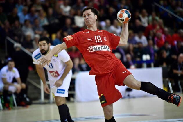 Hans Lindberg. Herrehaandbold Golden League: Danmark - Frankrig i Ceres Arena torsdag den 24. oktober 2019. , Aarhus Denmark Copyright: BoxAmstrupx cop101 spdk20191024-202702-L