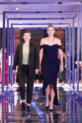 SHENZHEN, CHINA - OCTOBER 25: Demi Schuurs (L) of the Netherlands and Anna-Lena Groenefeld of Germany attend 2019 WTA, Tennis Damen Finals Shenzhen Gala Evening & Draw Ceremony at Hilton Hotel on October 25, 2019 in Shenzhen, Guangdong Province of China.  Copyright: xVCGx CFP111256391968 