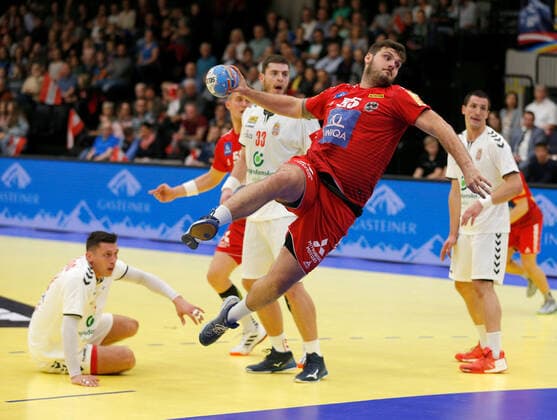 HANDBALL - AUT vs SRB, friendly match GRAZ,AUSTRIA,25.OCT.19 - HANDBALL - OEHB international match, Länderspiel, Nationalmannschaft Austria vs Serbia, test match. Image shows Tobias Wagner (AUT). GEPAxpictures xDavidxRodriguez