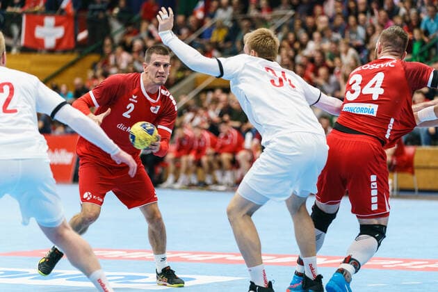 25.10.2019, Aarau, Schachenhalle, Testspiel: Schweiz - Tschechien, Andy Schmid (Schweiz). Aarau Schachenhalle Aargau Schweiz Copyright: xJustPictures.ch VedranxGalijasx