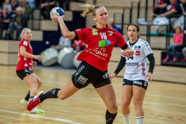 Lea Gruber (SV Union Halle) SV Union Halle-Neustadt (Wildcats) vs. HSV Solingen Gräfrath 76 Handball 2.Bundesliga - Saison 2019 2020 Copyright: xVIADATAx xHolgerxJohnx Halle Saale Sachsen-Anhalt Deutschland