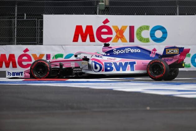 Mexican driver Sergio Perez of the Racing Point team participates in the third practice session of the Formula One Grand Prix of Mexico at the Hermanos Rodríguez Racetrack in Mexico City, Mexico 26 October 2019. The Grand Prix of Mexico will take place on 27 October. Mexican Formula One Grand Prix !ACHTUNG: NUR REDAKTIONELLE NUTZUNG!  Copyright: xFranciscoxGuascox JJPANA6777 20191026-637077224852857697