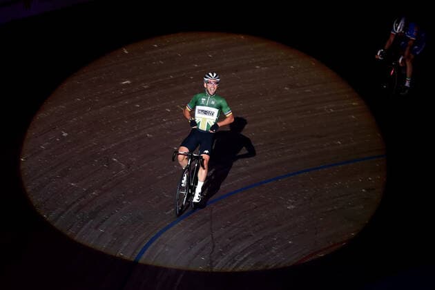 26th October 2019; Lee Valley VeloPark, London, England; Six Day Series Cycling London; Mark Cavendish MBE celebrates as his team wins the Team Elimination Race - Editorial Use  ActionPlus12180765 ShaunxBrooks