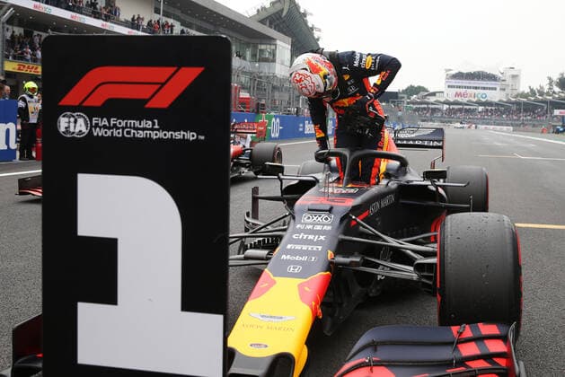 Photo4 LaPresse 26 10 2019 Mexico City, Mexico Grand Prix Formula One Mexico 2019 In the pic: Max Verstappen (NED) Red Bull Racing RB15 pole position  Copyright: xPhoto4 LaPressex