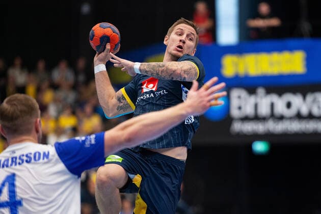 191027 Linus Arnesson of Sweden during the International Friendly, Länderspiel, Nationalmannschaft Handball match between Sweden and Iceland on October 27, 2019 in Karlskrona. Photo: Magnus Lejhall BILDBYRAN Cop 214 handboll handball sweden island Sverige 2019 Copyright: MAGNUSxLEJHALL BB191027MH009