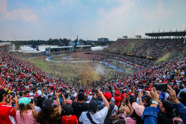 Motorsports: FIA Formula One World Championship, WM, Weltmeisterschaft 2019, Grand Prix of Mexico, General view during podium ceremony Mexico-City Mexico