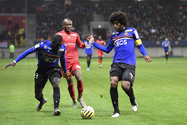 23 MALANG SARR (NICE) - 25 STEPHANE DIARRA (MANS) - 04 DANTE (NICE) FOOTBALL : Le Mans vs Nice - Coupe de la Ligue - 30 10 2019 AnthonyBIBARD FEP Panoramic 