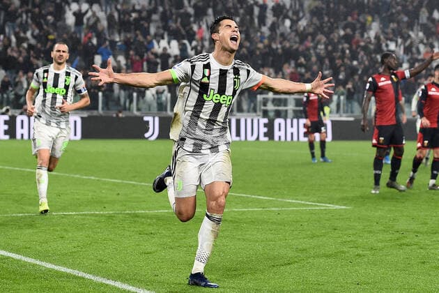 Bilder des Jahres 2019, Sport 10 Oktober Sport Bilder des Tages Db Torino 30 10 2019 - campionato di calcio serie A Juventus-Genoa foto Daniele Buffa Image nella foto: esultanza gol Cristiano Ronaldo 