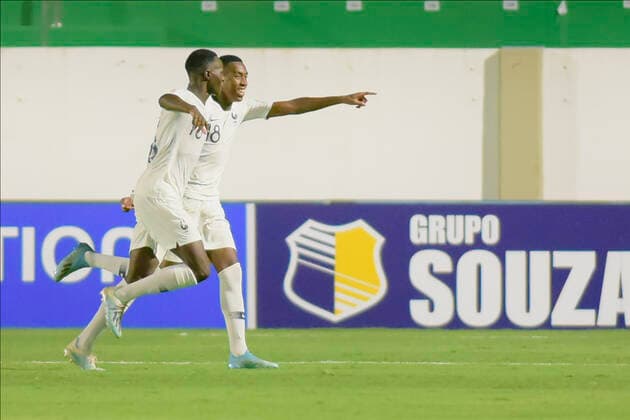 Sub 17 República da Korea e França GOIÂNIA, GO - 30.10.2019: SUB 17 REPÚBLICA DA KOREA E FRANÇA - Isaac Lihadji scores for France during Under 17 Republic of Korea and France. Match valid for the FIFA U17, U 17 World Cup group stage. Serrinha Stadium in Goiânia, GO. (Photo: Reinaldo Reginato Fotoarena) x1822648x  ReinaldoxReginato
