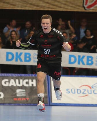 Max Neuhaus (Ludwigshafen, 37) bejubelt seinen Treffer beim Spiel TSG Ludwigshafen Friesenheim vs. Bergischer HC in der 1. Handball Bundesliga am 31.10.2019, TSG Ludwigshafen Friesenheim - Bergischer HC, Handball, 1. Bundesliga, 31.10.2019 Ludwigshafen Copyright: xEibner-Pressefotox xMichaelxBermelx